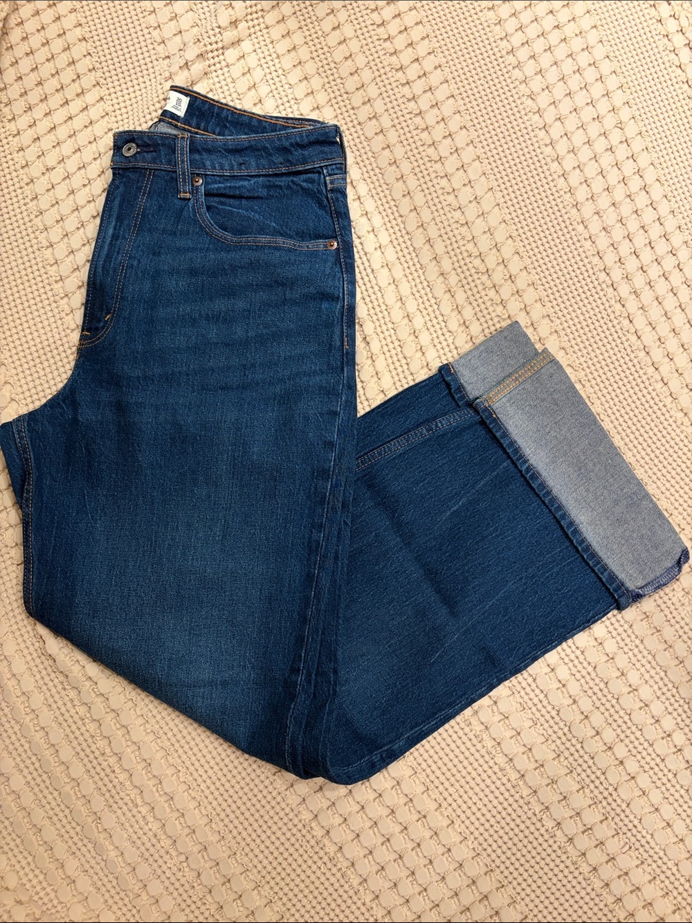 NWOT Abercrombie Curve 90s Relaxed High Rise Dark Blue Jeans Sz 10 Regular